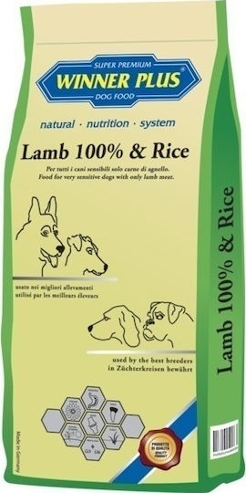 Winner Plus Lamb 100% & Rice 3kg Dry Food for Adult Dogs with Lamb and Rice
