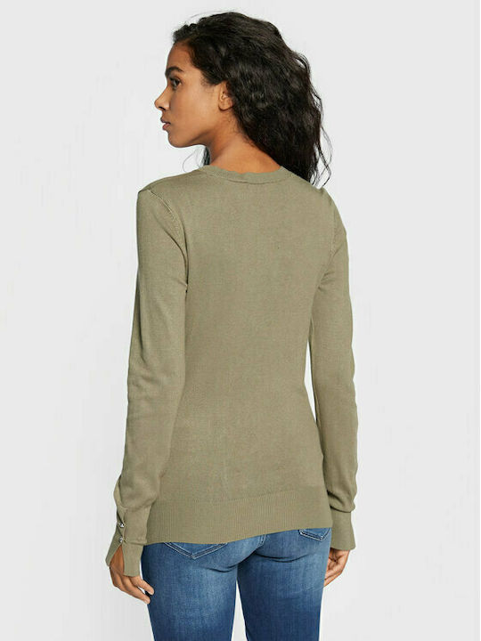 Guess Damen Langarm Pullover Khaki