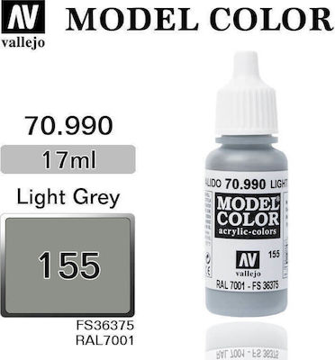 Acrylicos Vallejo Model Color Χρώμα Μοντελισμού Light Grey 17ml