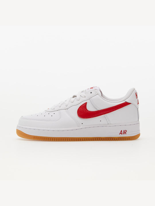 Nike Air Force 1 Low Retro Ανδρικά Sneakers White / University Red-Gum Yellow