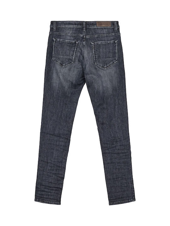 Jones Men's Elastic Jeans Pants with Regular Fit Black