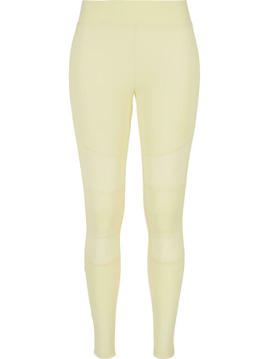Instruire Colanti de femei Lung Colanti Talie inalta Soft Yellow