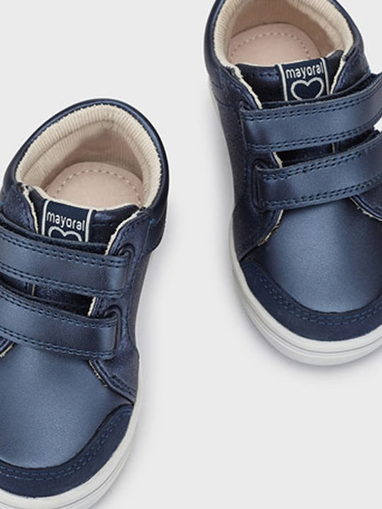 Παιδικά Sneakers High με Σκρατς Μπλε