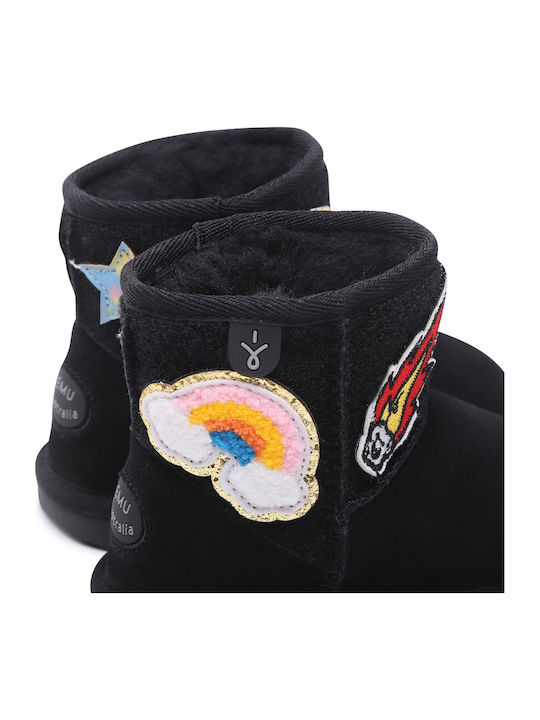 Wallaby Mini Play Ghete de Zăpadă Copii din Suede Negre