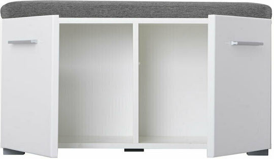 Beny Kom 760 Мебел за антре с Шкаф за обувки и Пейка Бял 79x35x45см