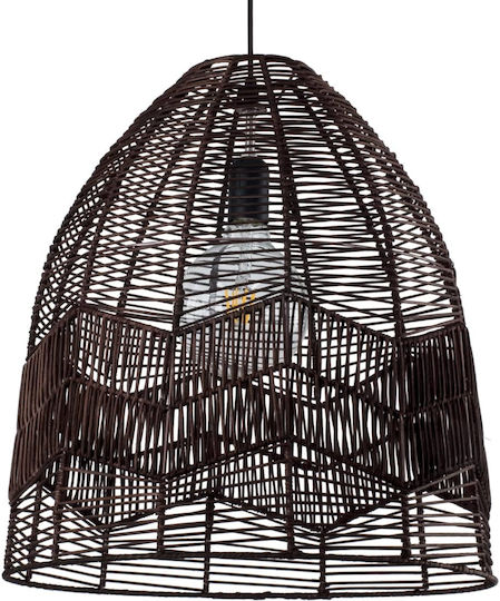 GloboStar Aloha Lustră Maro cu frânghie pentru Dulie E27 45x43x46cm.