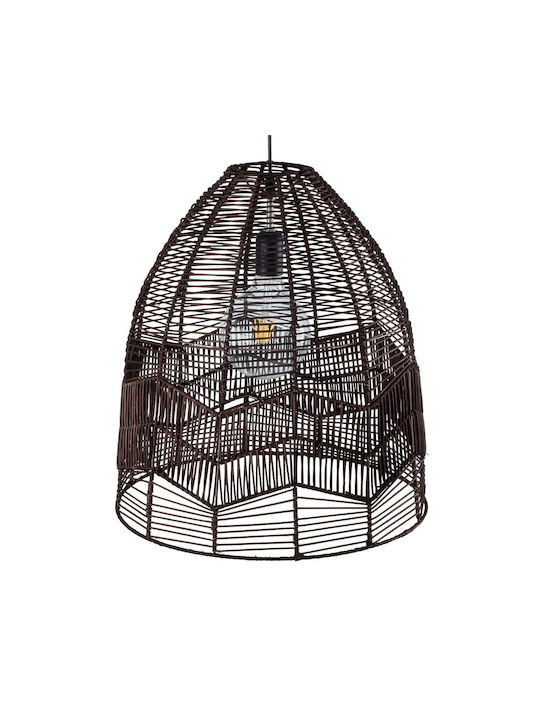 GloboStar Aloha Hängelampe Braun mit Seil für Fassung E27 45x43x46cm.