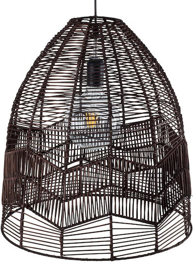GloboStar Aloha Lustră Maro cu frânghie pentru Dulie E27 45x43x46cm.