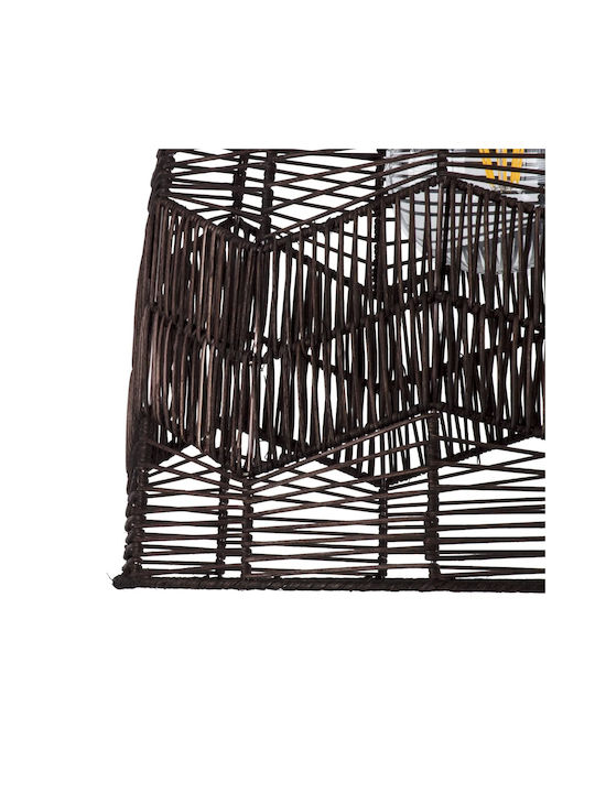 GloboStar Aloha Hängelampe Braun mit Seil für Fassung E27 45x43x46cm.