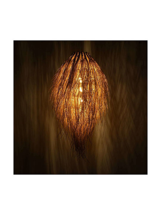 GloboStar Archipelago Pendant Light Beige Grid with Socket E27 63cm