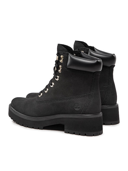 Carnaby Cool Leather Women's Ankle Boots with Medium Heel Black