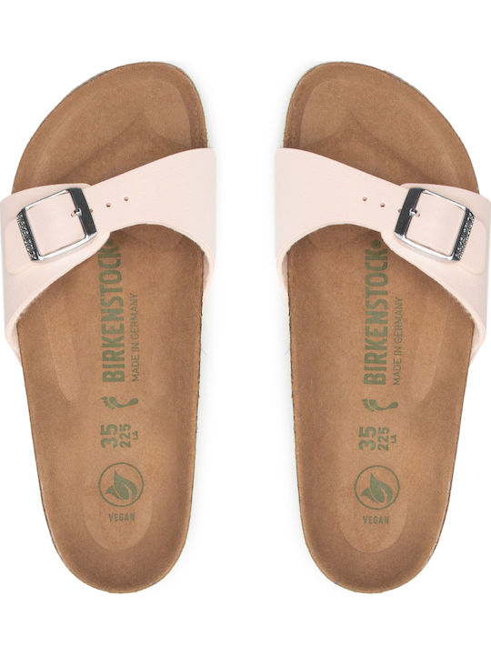 Madrid Flache Damen Anatomisch Sandalen Light Rosa Schmale Passform