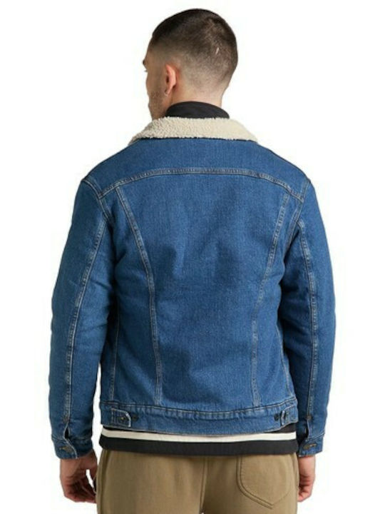 Lee Men's Winter Denim Jacket Blue