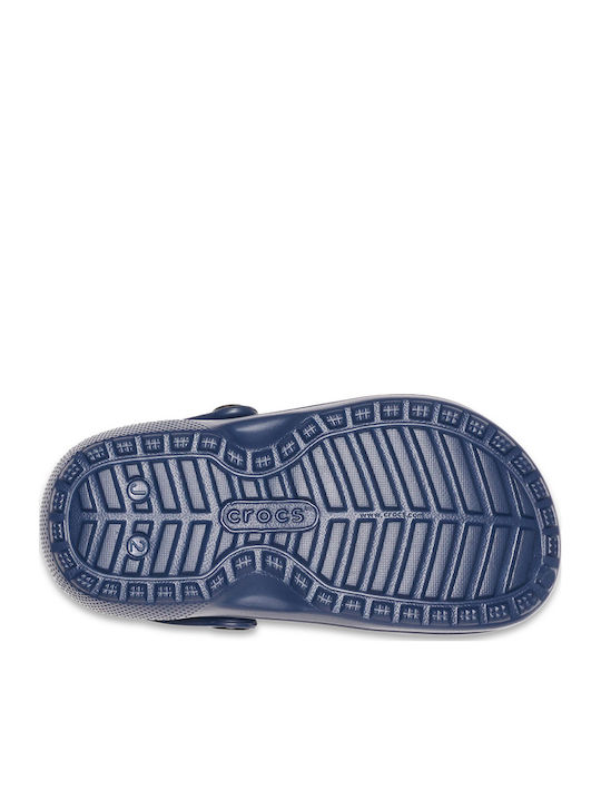 Kids Slippers Navy Blue Classic Lined