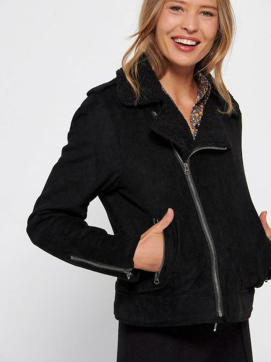 Damen Bikerjacke Schwarz