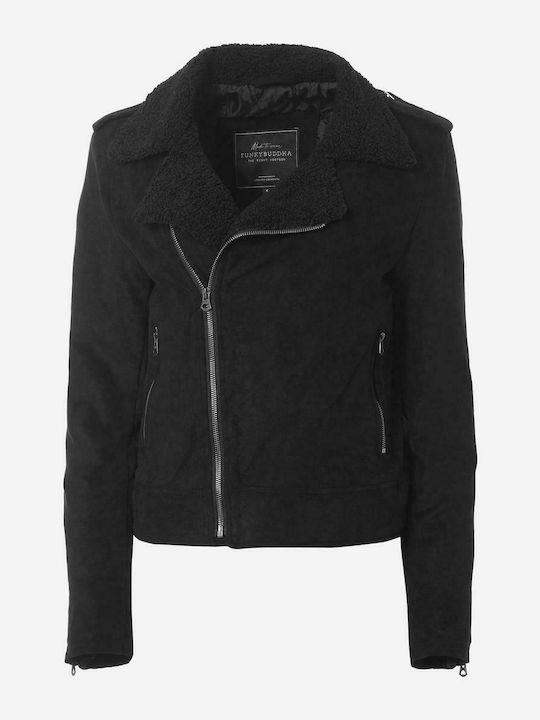 Damen Bikerjacke Schwarz