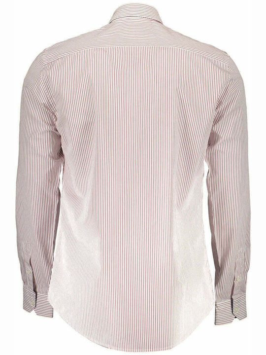 Harmont & Blaine Men's Shirt Long Sleeve Cotton Striped White