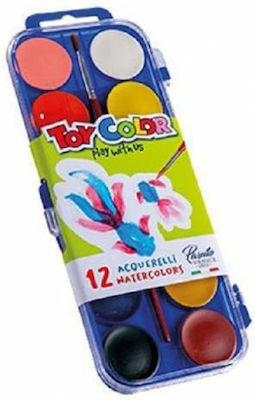 Toy Color Aquarellfarbenset Bunte mit Pinsel 12Stück 220.704