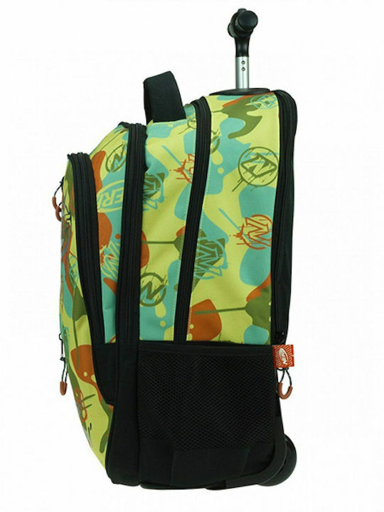 Gim Nerf School Bag Trolley Elementary, Elementary Camo with Water Bottle Holder