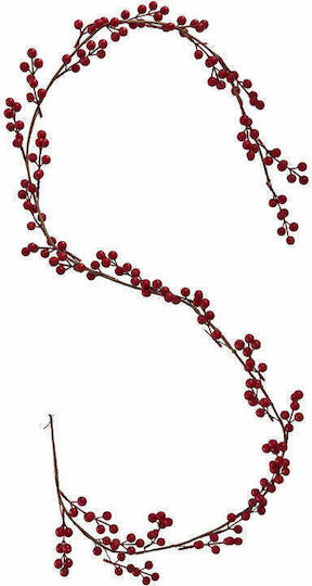 JK Home Decoration Weihnachtliche Girlande Plastik Rote Beeren Rot 1Stück