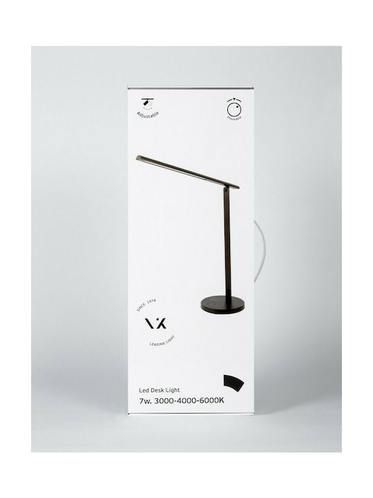 VK Lighting LED Φωτιστικό Γραφείου Αναδιπλούμενο σε Μαύρο Χρώμα