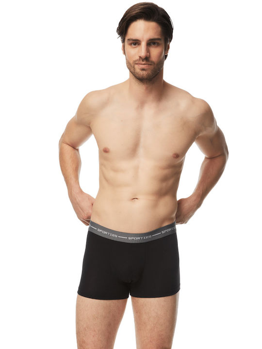 Minerva Men's Boxers Black 2Pack