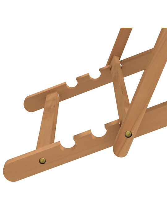 Deckchairs Wooden with Armrest & Gray Fabric 60x126x87.5cm
