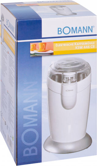 Bomann KSW 446 CB Elektrischer Kaffeemühle 120W mit einer Kapazität von 40gr Weiß