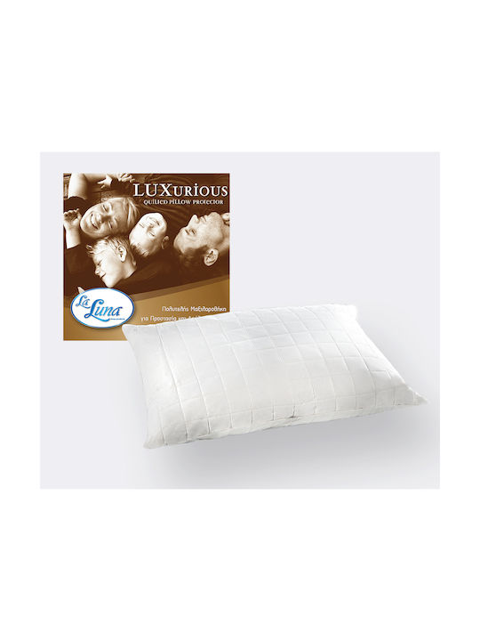 La Luna Luxurious Pillow Protector Set Quilted White 50x80cm.