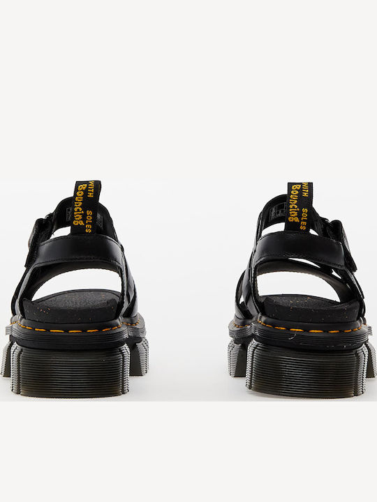 Ricki Nappa Lux Leather Women's Flat Sandals Black