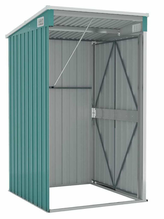 Metallisches Gartenhaus Galianisiert Grüne mit Lüftungsschlitzen M1.18xB1xH1.78m