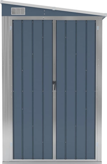 Metallic Garden Shed Galvanized Grey with Air Vents M1.18xW1xH1.78m