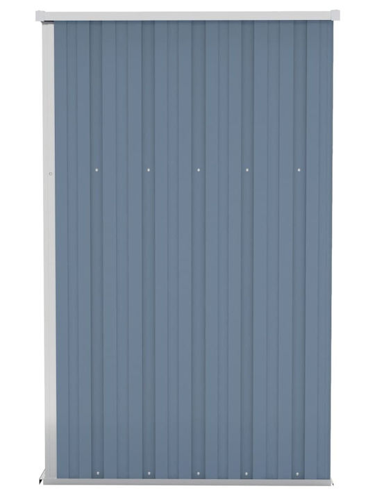 Metallische Gartenhaus GRAU mit Lüftungsschlitzen M1.18xB1xH1.78m