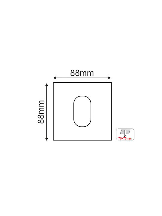 Aca Νο617 Τετράγωνο Μεταλλικό Πλαίσιο για Σποτ GU10 σε Λευκό χρώμα 8.8x8.8cm