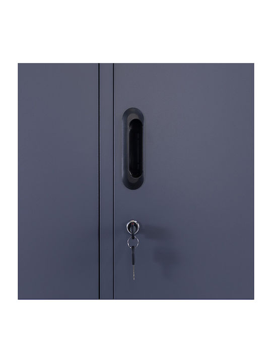 Spind Metallisch mit 15 Schränke Anthracite Checkmate 90x45x190cm