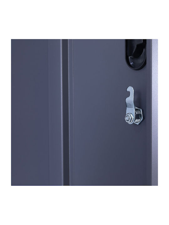 Spind Metallisch mit 15 Schränke Anthracite Checkmate 90x45x190cm