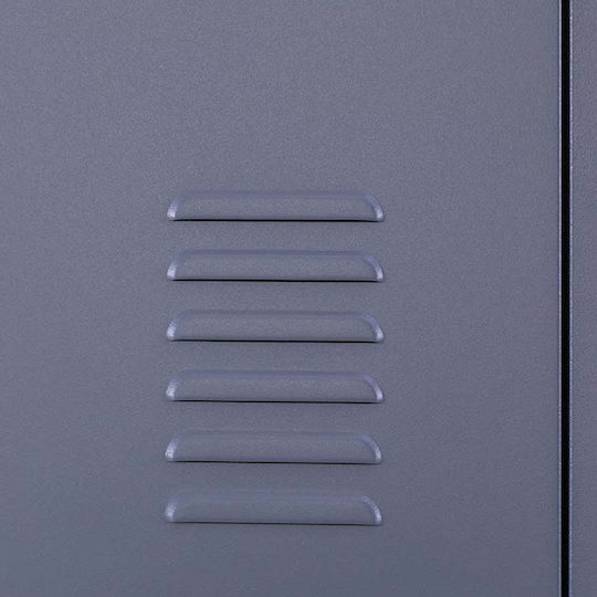 Spind Metallisch mit 15 Schränke Anthracite Checkmate 90x45x190cm