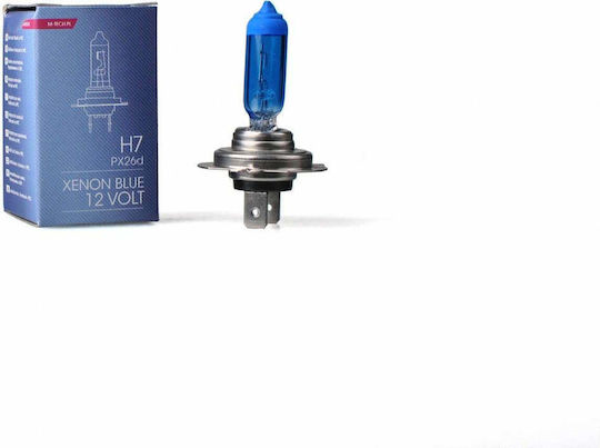 M-Tech Λάμπα Αυτοκινήτου & Μοτοσυκλέτας Xenon Blue H7 Αλογόνου 5000K Ψυχρό Λευκό 12V 55W 1τμχ