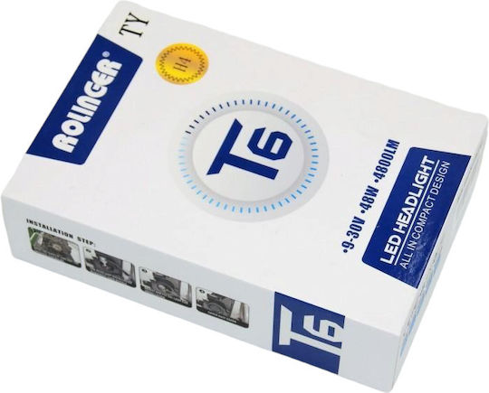Λάμπες Αυτοκινήτου H4 / T6 LED Λευκό 48W 2τμχ