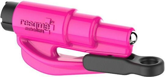 Resqme Automatic Car Emergency Hammer With Pink Seatbelt Cutter