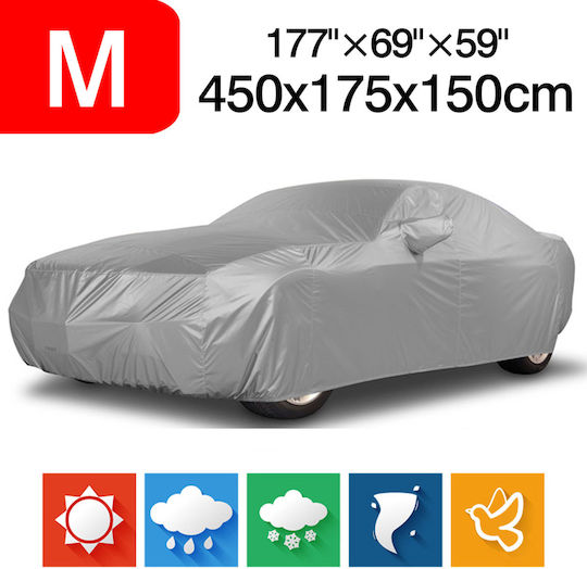 NovSight Car Covers 450x175x150cm Waterproof Medium for Sedan with Elastic Straps