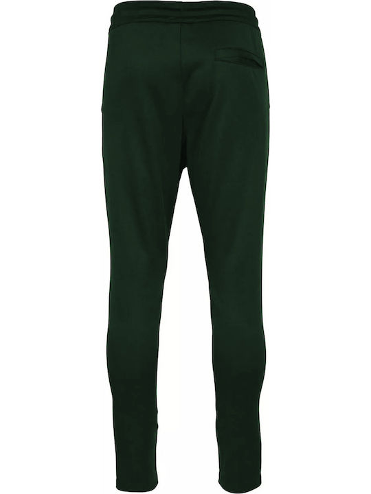 Rutile Glossy Khaki Sweatpants With Elastic