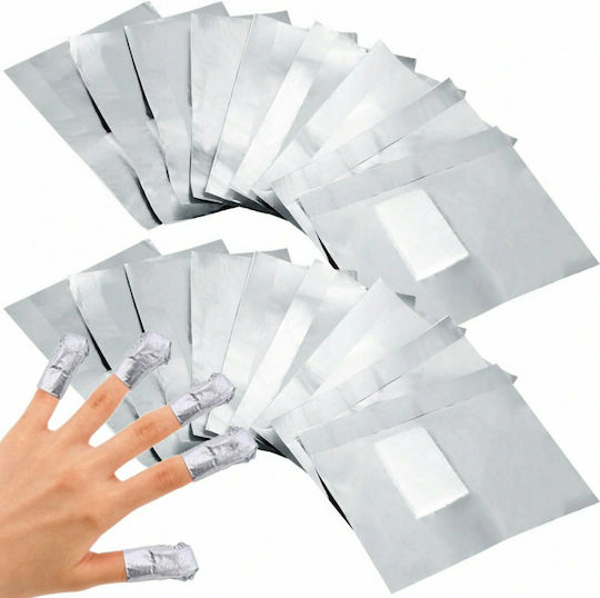 Nail Paper Aluminum Gel Removal Wraps with Cuts 100pcs