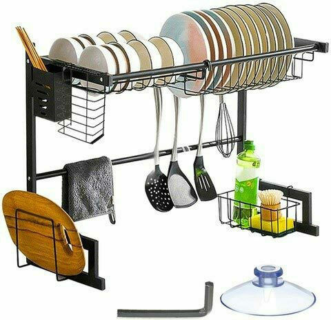 Sink Strainer Metallic Black 65x29x52cm Sink Strainer Metallic Black 65x29x52cm