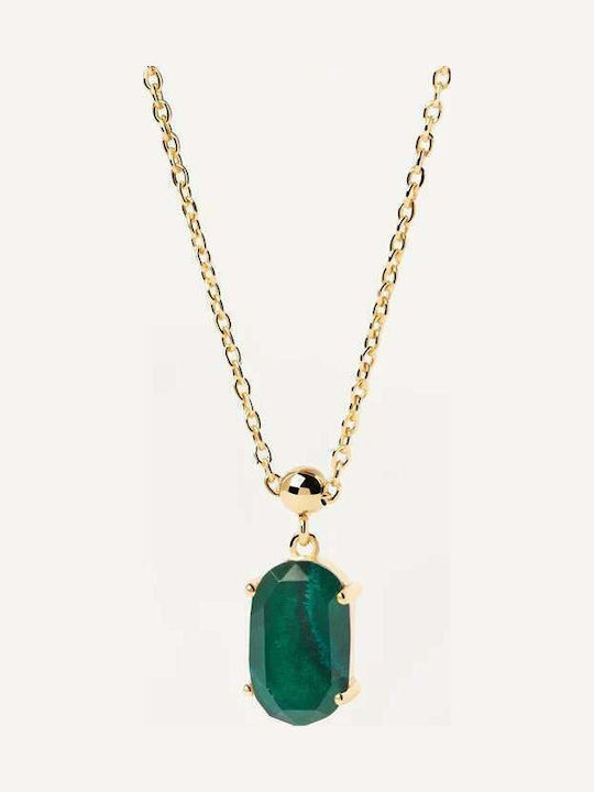 P D Paola Malachite Transformation Charm από Επιχρυσωμένο Ασήμι