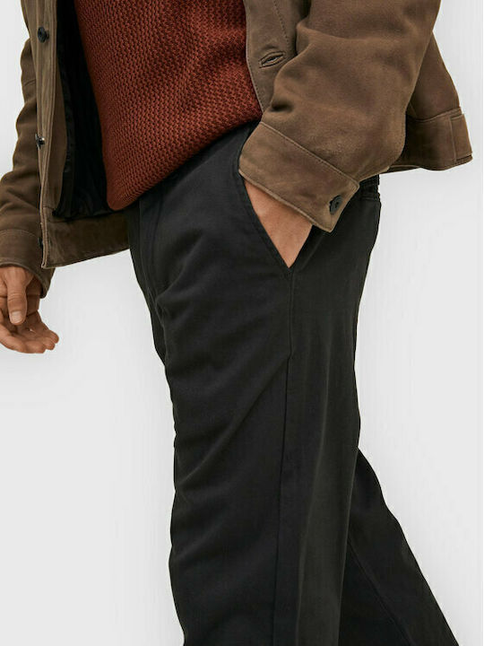 Trousers Chino Elastic in Relaxed Fit Black