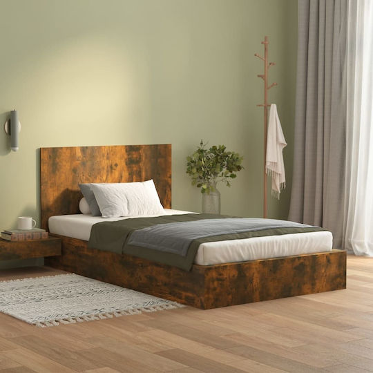 vidaXL Wooden Bed Headboard Smoked Oak 120x80cm