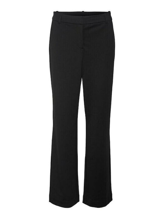 Damen Stoff Cargo Hose in Entspannter Passform Schwarz