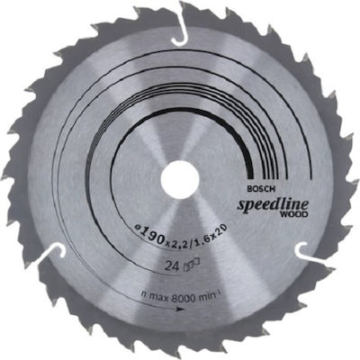 Bosch 2608640799 Cutting Disc Wood 190mm with 24 Teeth 1pcs