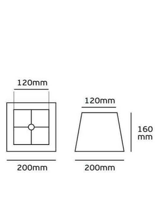 VK Lighting Καπέλο Φωτιστικού 20x16εκ.